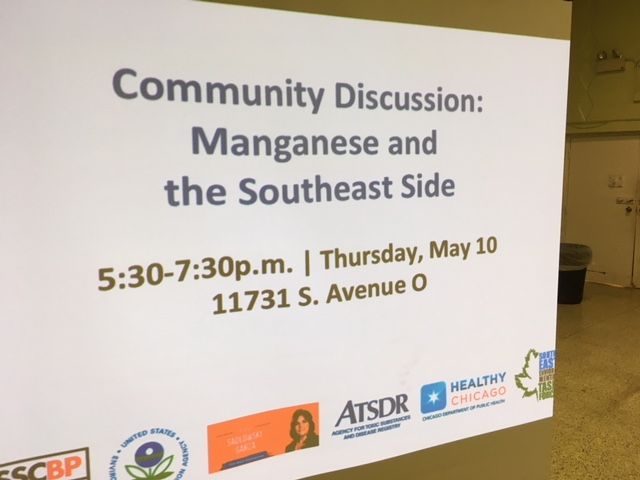 Community meeting announcement. Photo by Gary Wilson