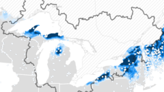 Mapping the Great Lakes: Snowfall in the snowbelt