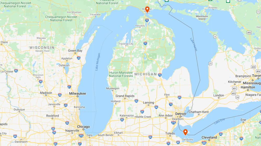 Map of places visited in this episode.