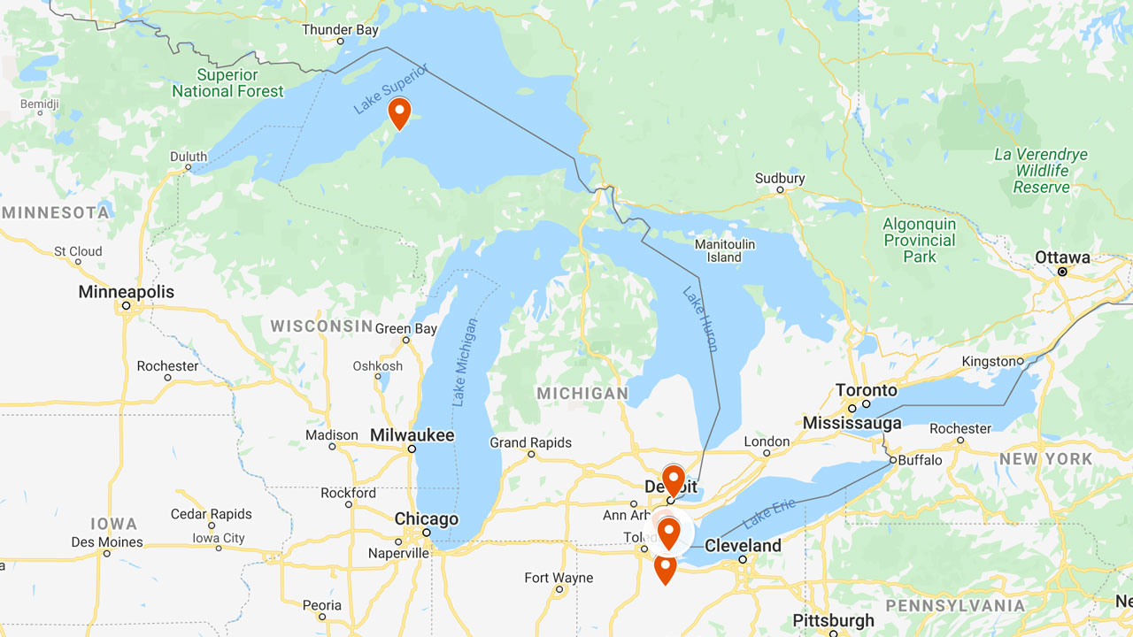 Map of areas we visit in the segment on COVID-19 updates from episode 1015